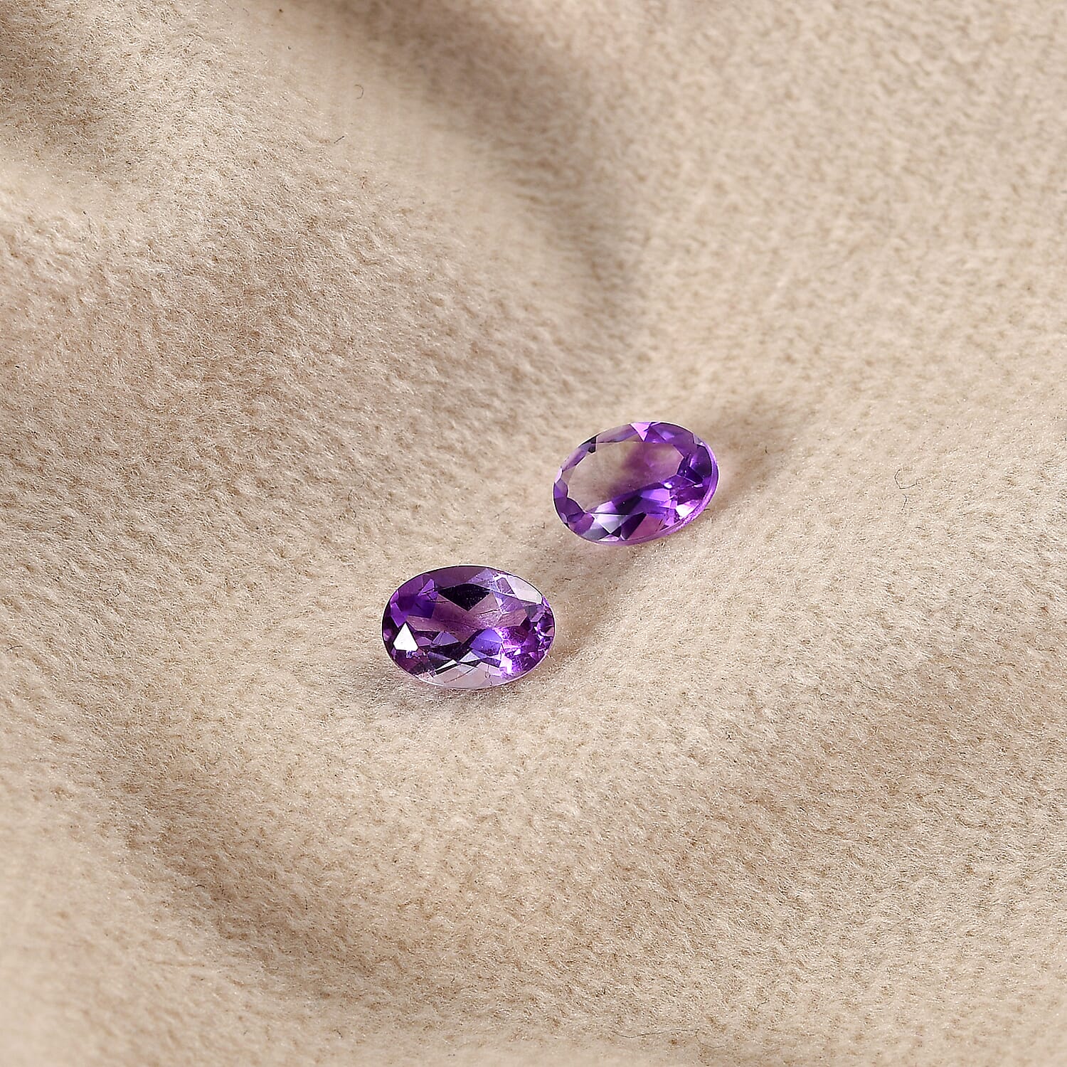 Mashamba Amethyst Set of 2 (Ovl 7x5 mm) 1.23 ctw Loose Gemstone