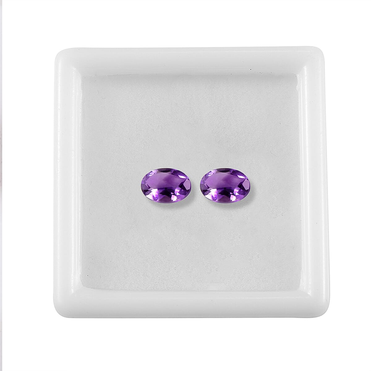 Mashamba Amethyst Set of 2 (Ovl 7x5 mm) 1.23 ctw Loose Gemstone