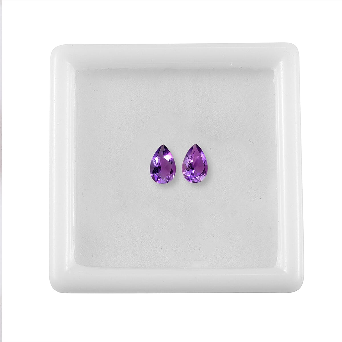 Mashamba Amethyst Set of 2 (Pear 6x4 mm) 0.70 ctw Loose Gemstone