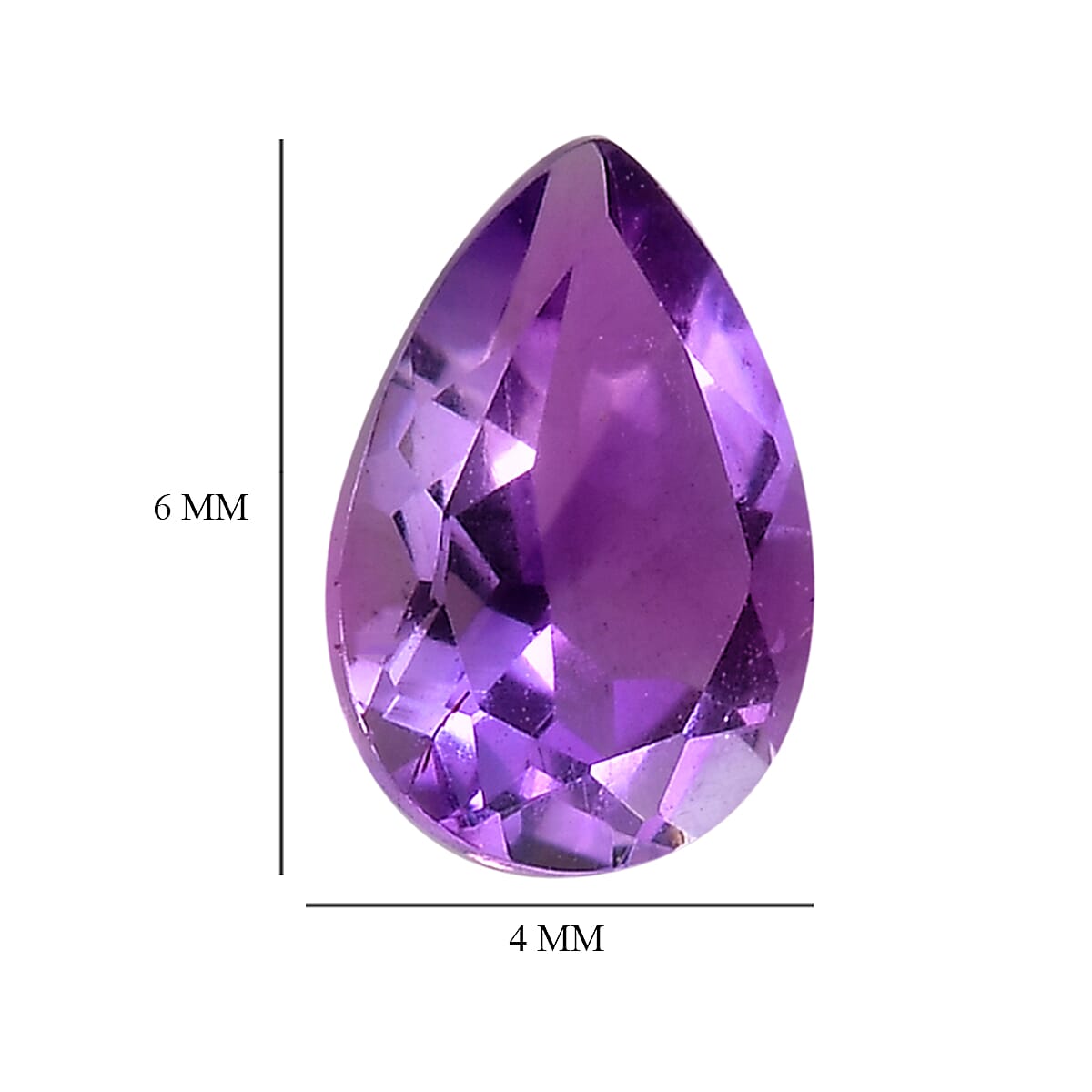 Mashamba Amethyst Set of 2 (Pear 6x4 mm) 0.70 ctw Loose Gemstone