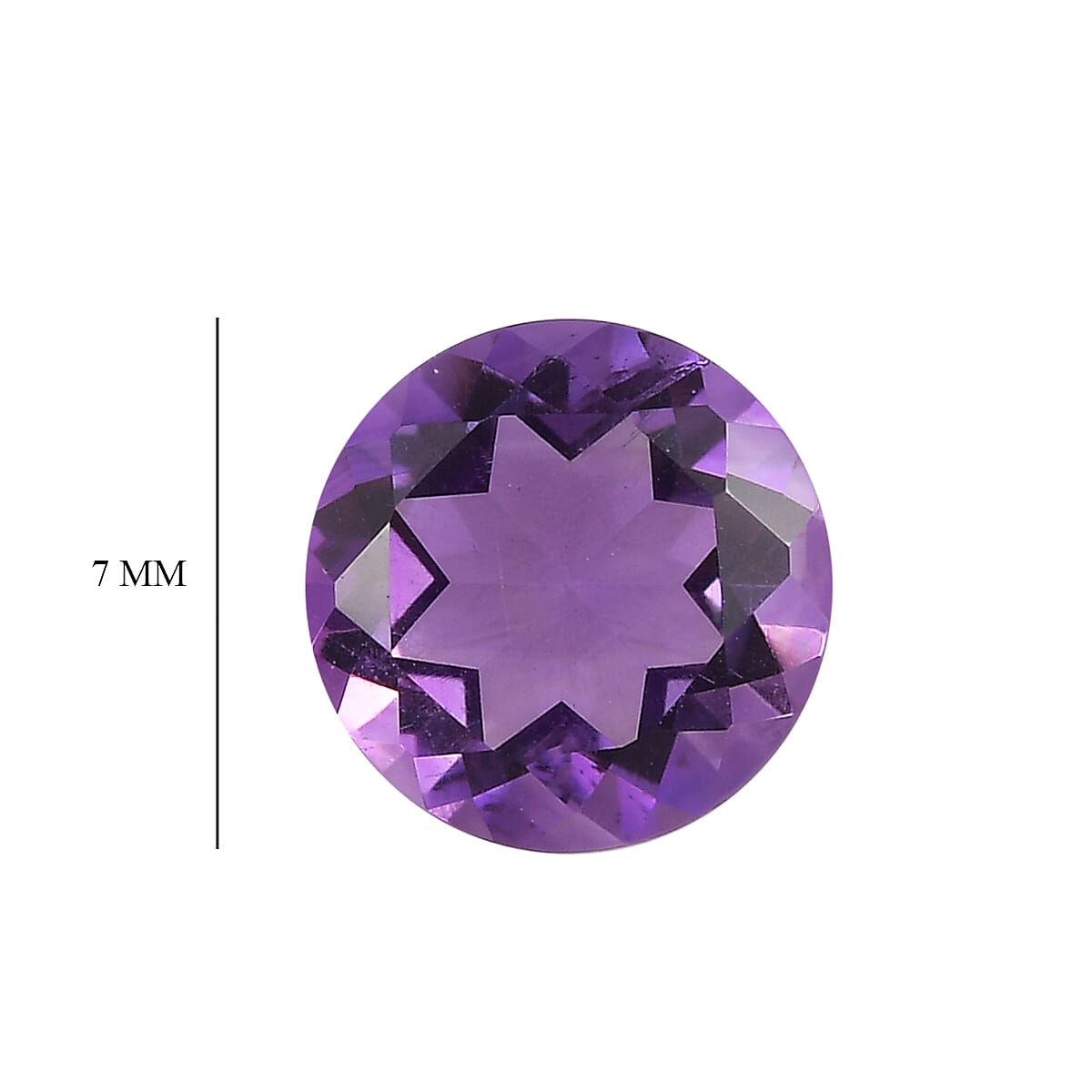 AA Mashamba Amethyst Set of 2 (Rnd 7 mm) 1.18 ctw Loose Gemstone