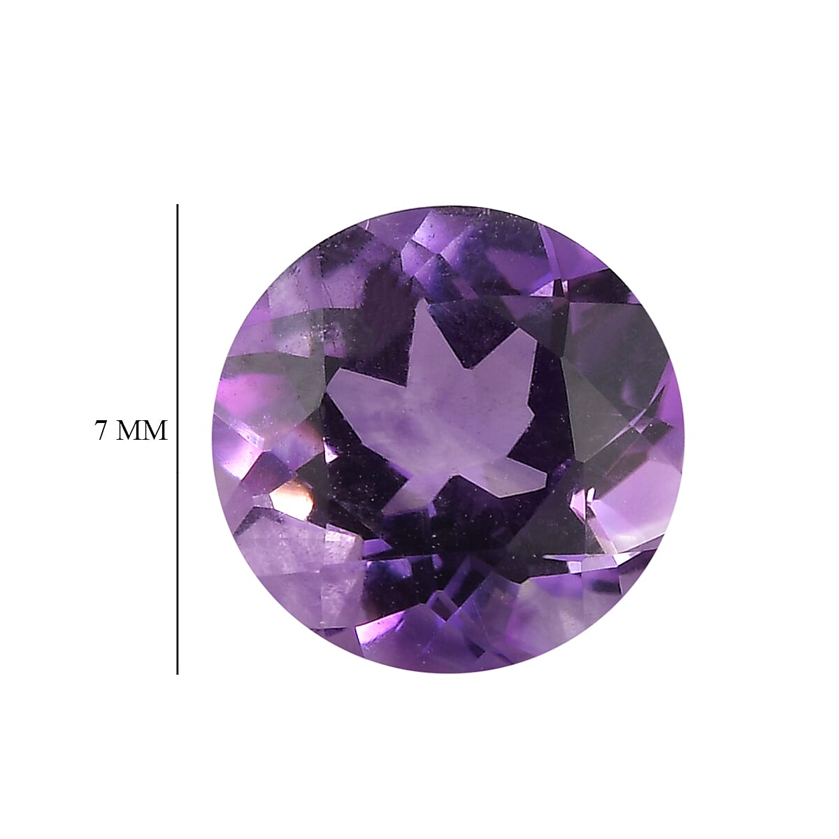 Mashamba Amethyst (Rnd 7 mm) 1.15 ctw Loose Gemstone image number 4