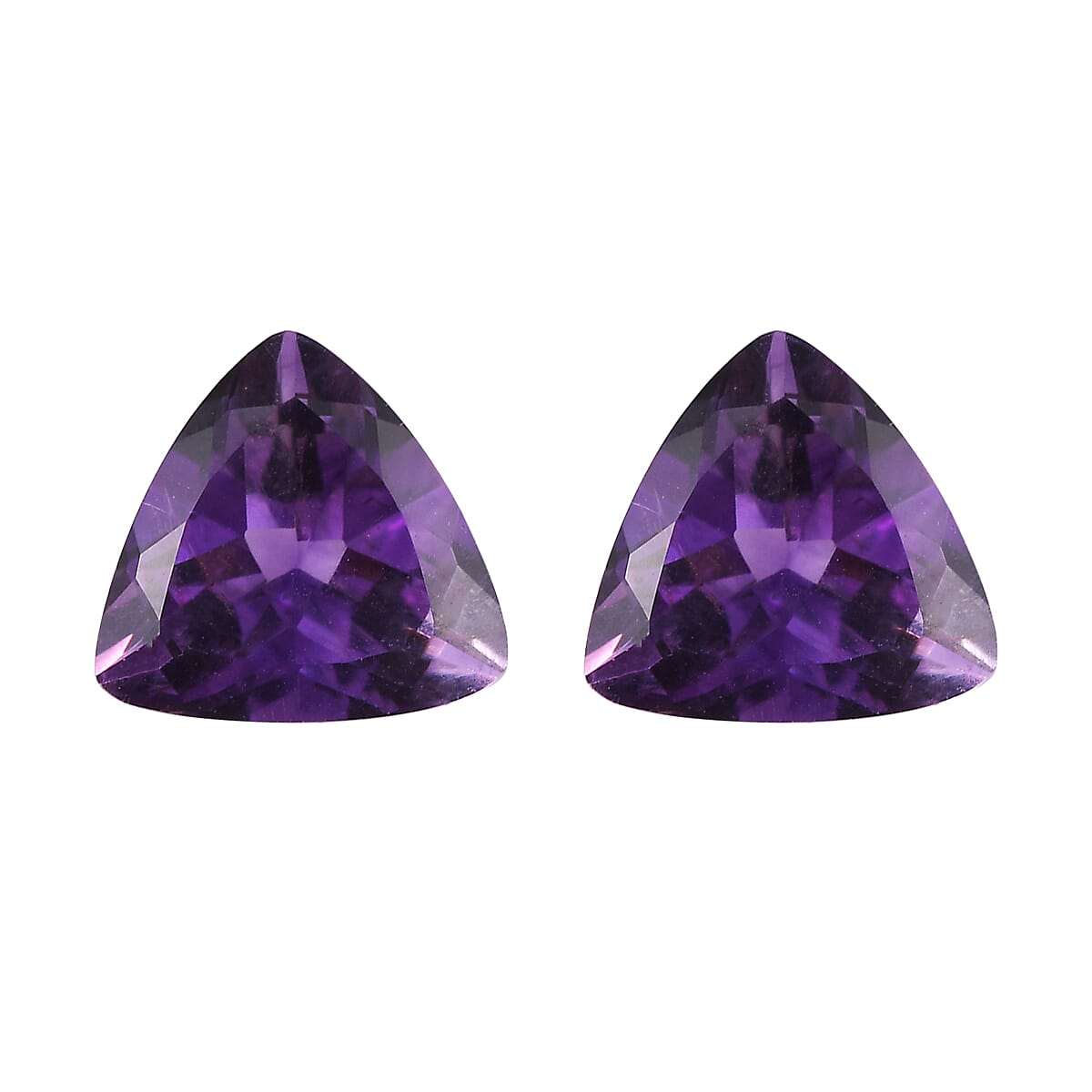 AA Mashamba Amethyst Set of 2 (Trl 8 mm) 1.55 ctw Loose Gemstone