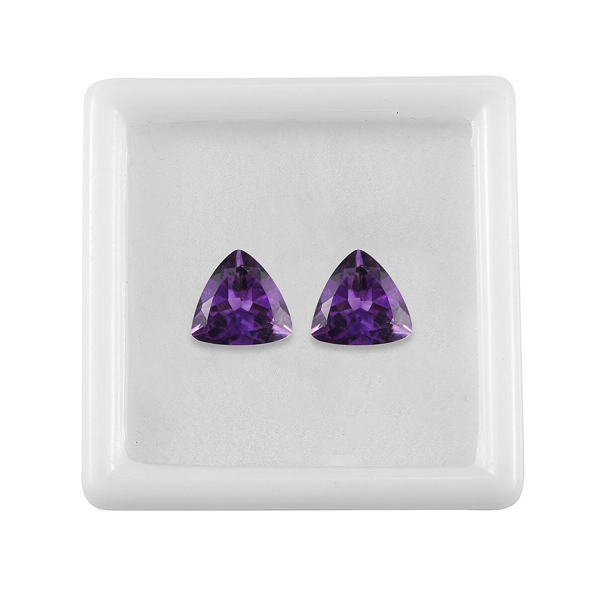 AA Mashamba Amethyst Set of 2 (Trl 8 mm) 1.55 ctw Loose Gemstone