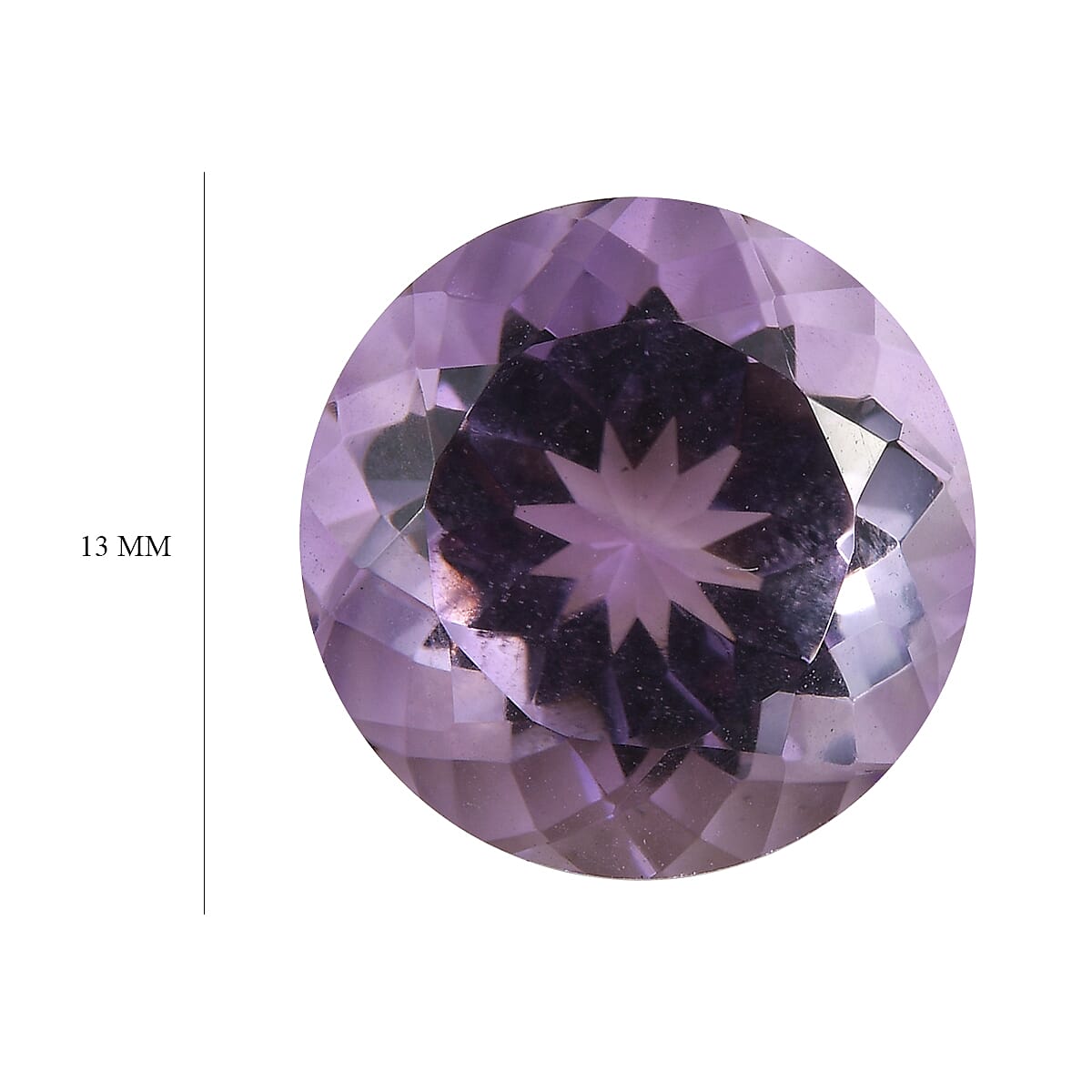 AA Rose De France Amethyst (Rnd 13 mm) 7.20 ctw Loose Gemstone