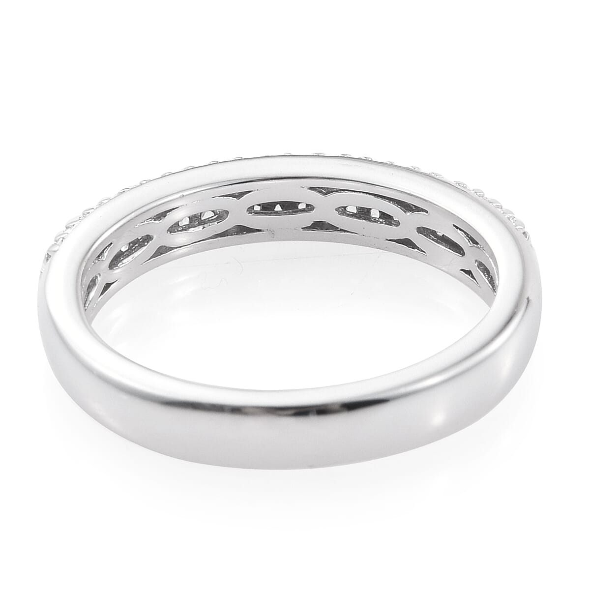 Lab Created White Sapphire Ring in Sterling Silver (Size 7.0) 0.51 ctw image number 3