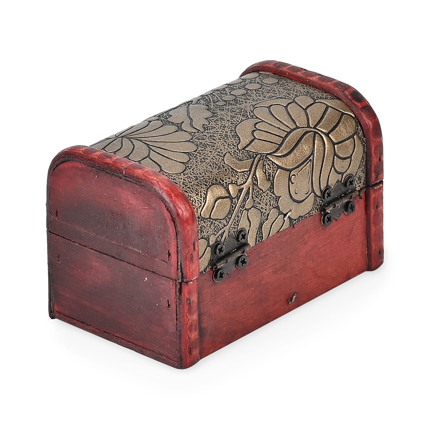 Buy Set of 3 Wine Red Wooden and Daisy Flower Pattern Faux