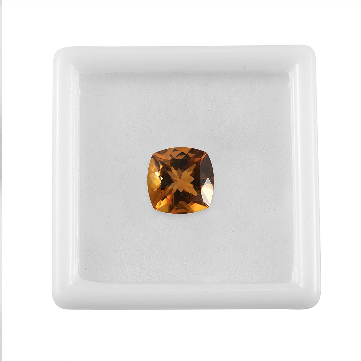 Santa Ana Madeira Citrine (Cush 10x10 mm) 3.78 ctw Loose Gemstone