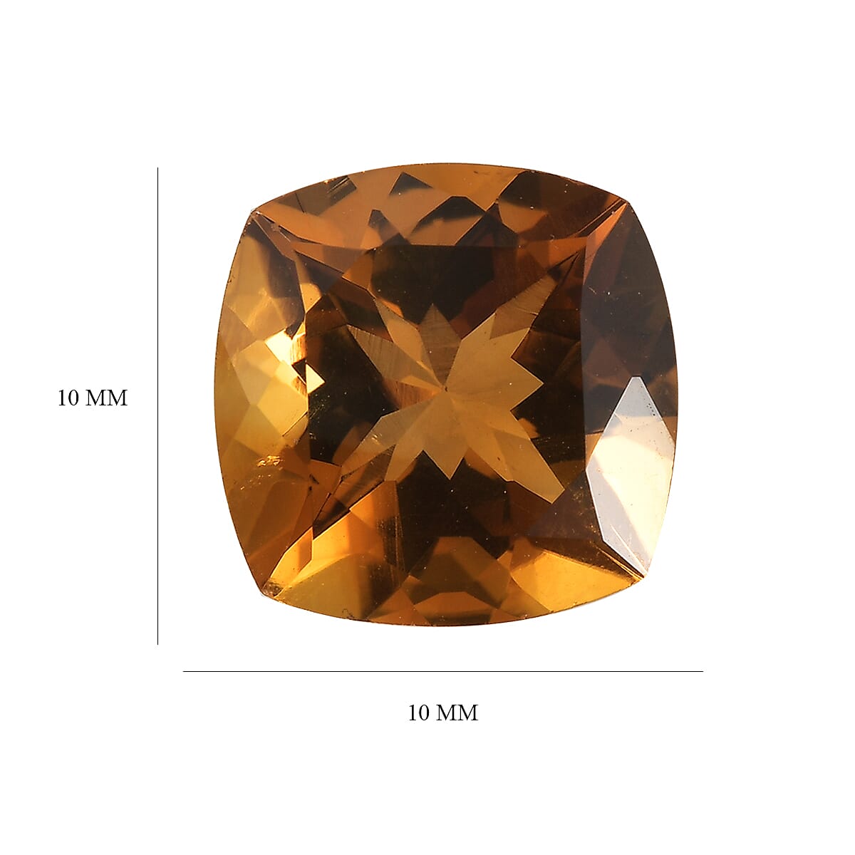 Santa Ana Madeira Citrine (Cush 10x10 mm) 3.78 ctw Loose Gemstone