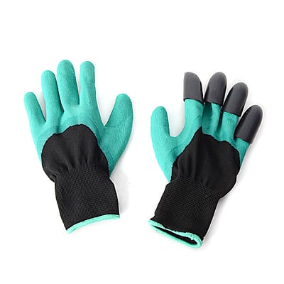 Set of 2 -70% Latex and 30% Polyester Puncture Resistant Claws Garden Gloves (One Size Fits Most)