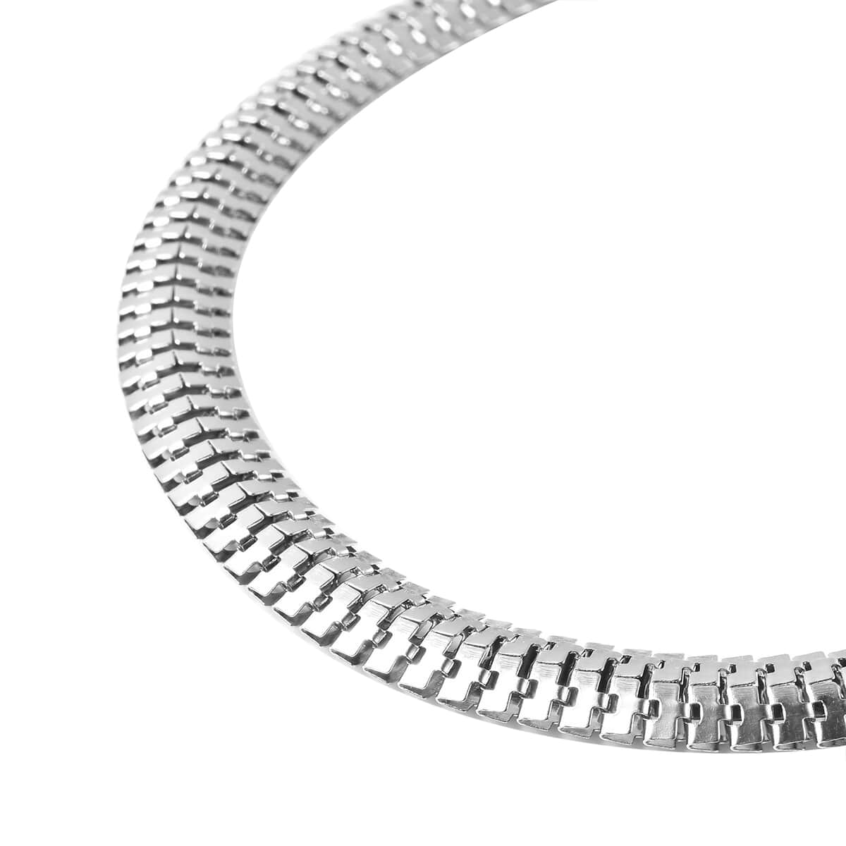 Snake Bracelet (Adjustable) and Necklace (Adjustable) in Stainless Steel image number 1