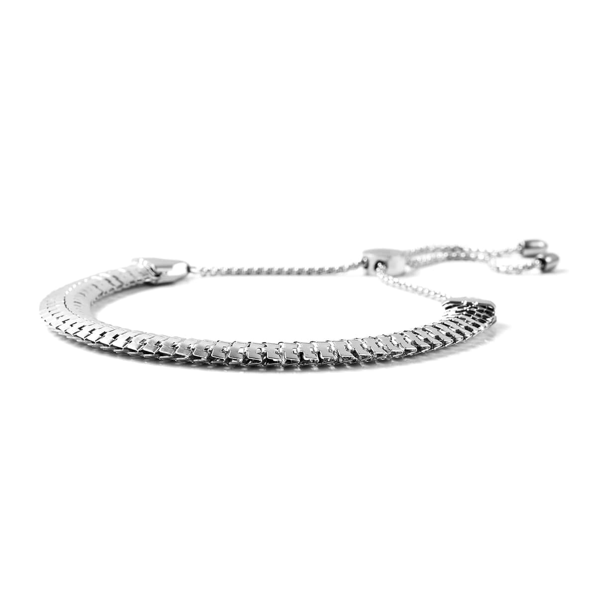 Snake Bracelet (Adjustable) and Necklace (Adjustable) in Stainless Steel image number 4