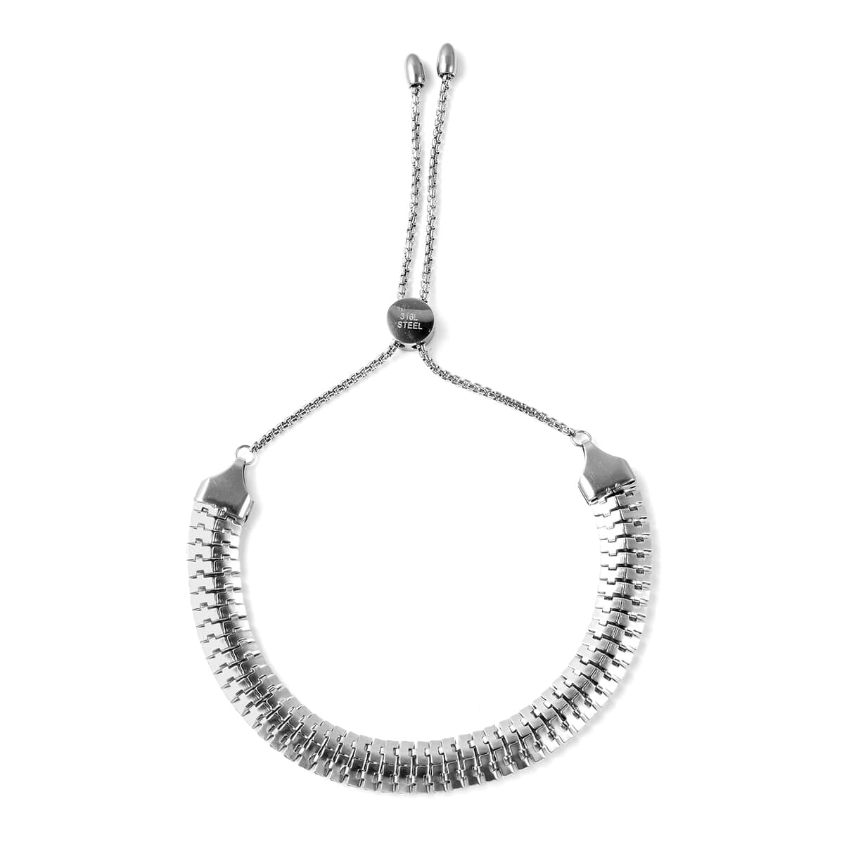 Snake Bracelet (Adjustable) and Necklace (Adjustable) in Stainless Steel image number 5