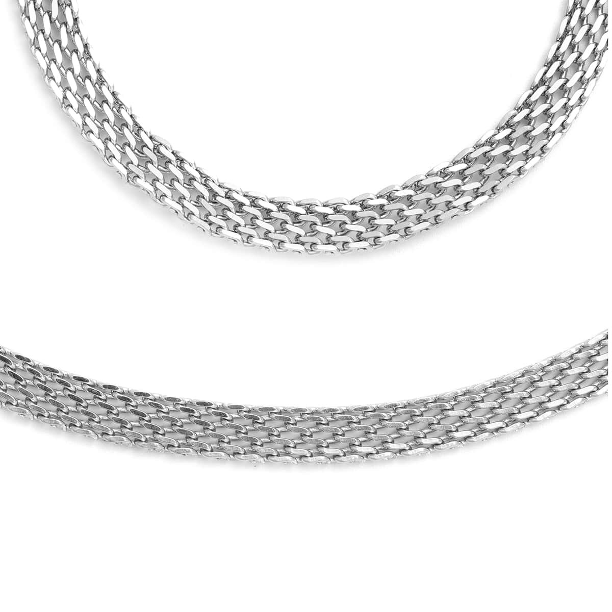 Fancy Bracelet (Adjustable) and Necklace (Adjustable) in Stainless Steel image number 1