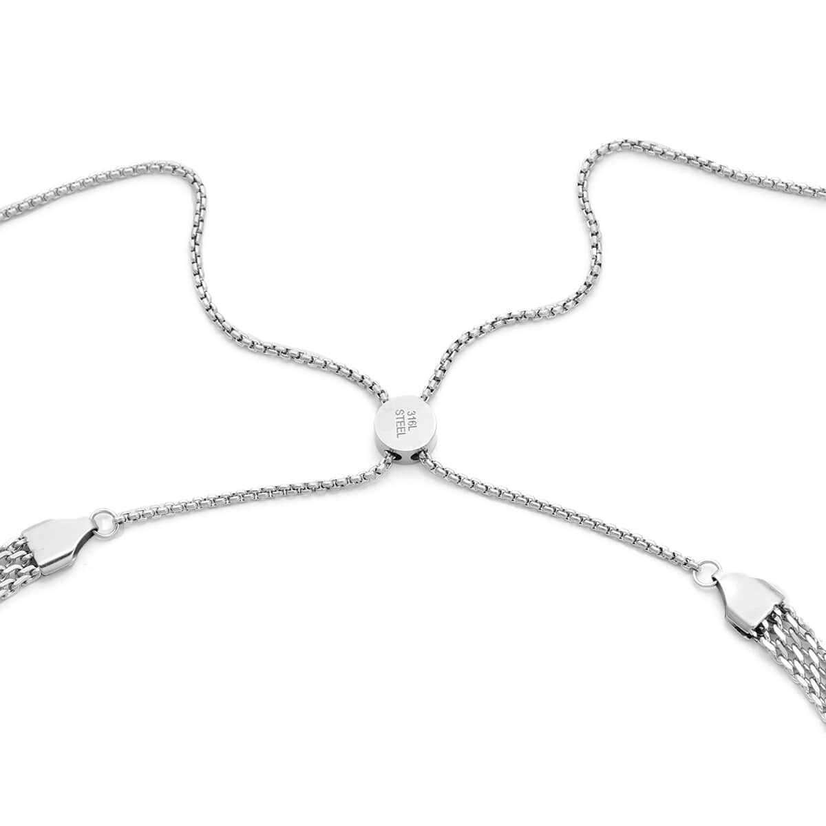 Fancy Bracelet (Adjustable) and Necklace (Adjustable) in Stainless Steel image number 2