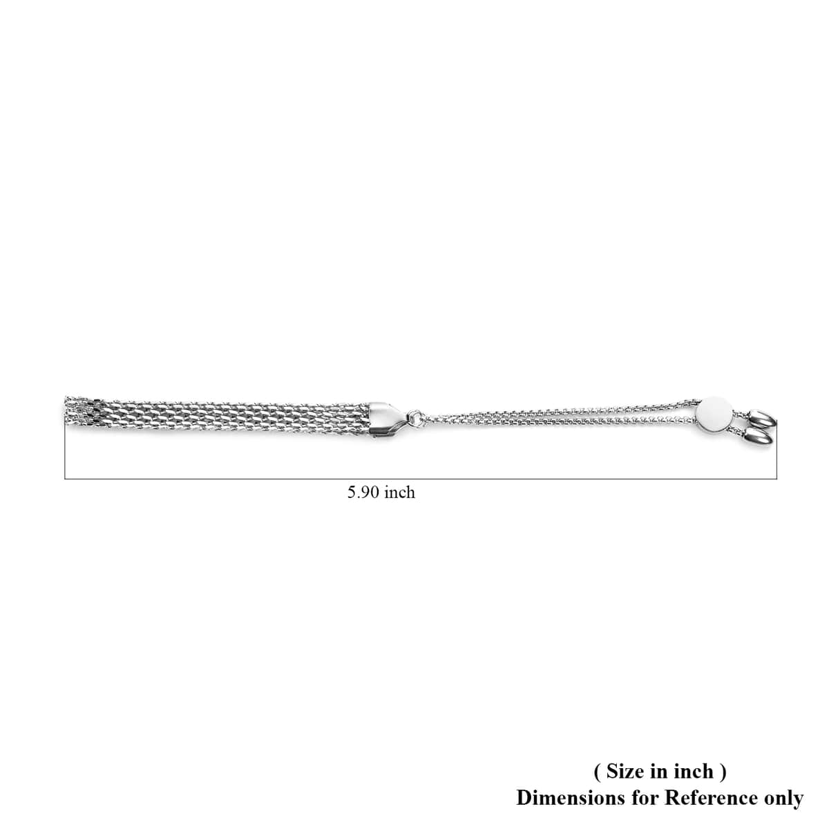 Fancy Bracelet (Adjustable) and Necklace (Adjustable) in Stainless Steel image number 4