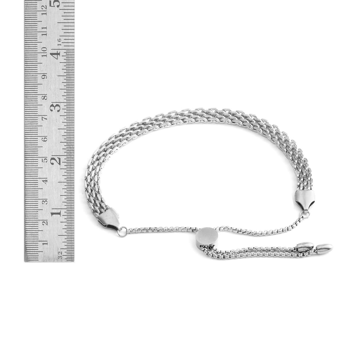Fancy Bracelet (Adjustable) and Necklace (Adjustable) in Stainless Steel image number 8