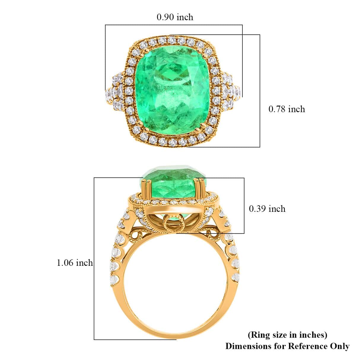 One Of A Kind Certified & Appraised Iliana 18K Yellow Gold AAAA Colombian Emerald and G-H SI Diamond Ring (Size 7.0) 6.70 Grams 9.10 ctw image number 5