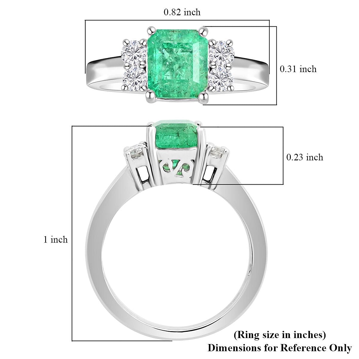One Of A Kind Certified & Appraised Rhapsody 950 Platinum AAAA Boyaca Colombian Emerald and Diamond Ring (Size 7.0) 6.54 Grams 2.30 ctw
