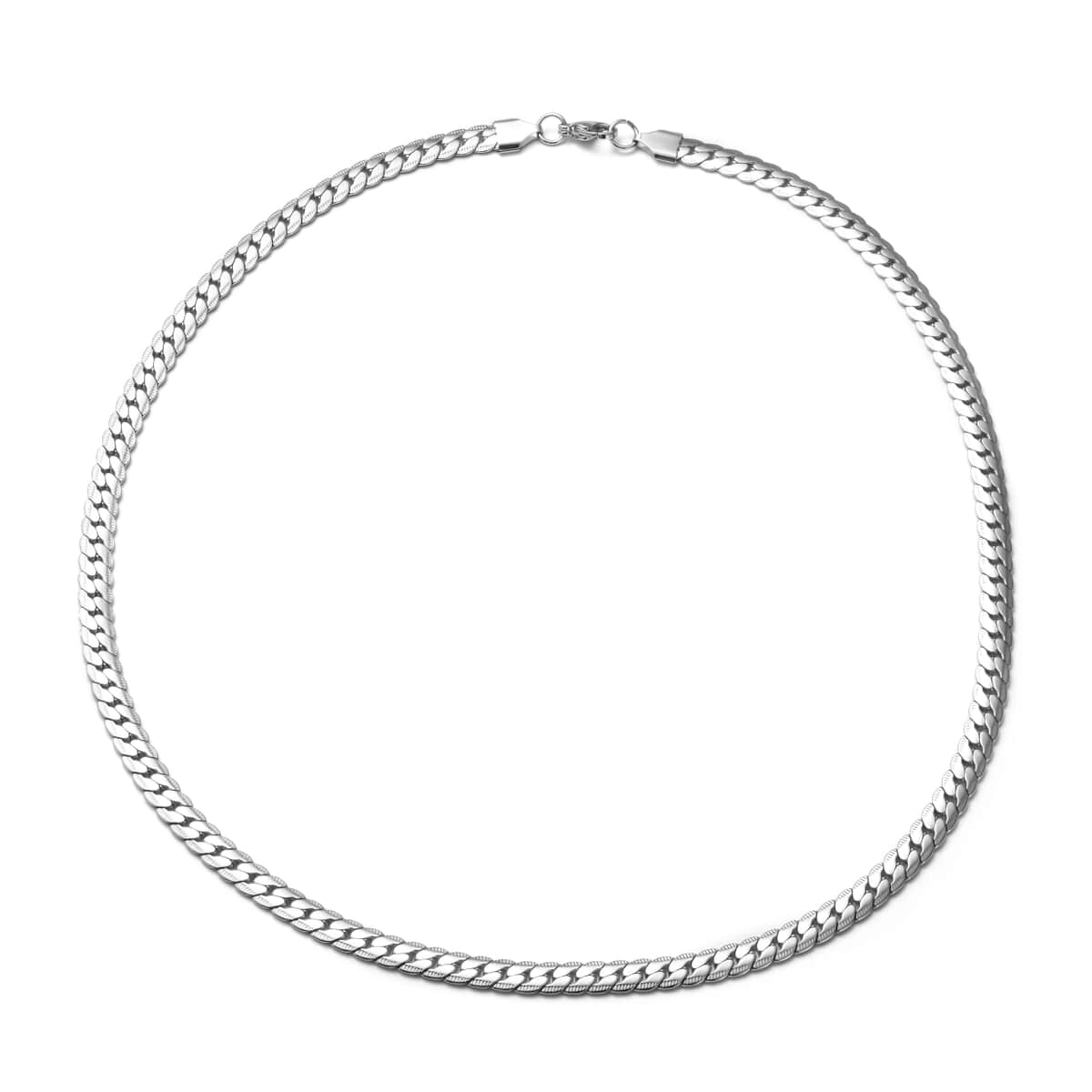 Curb Bracelet (8.50 in) and Necklace (24.00 In) in Stainless Steel image number 2