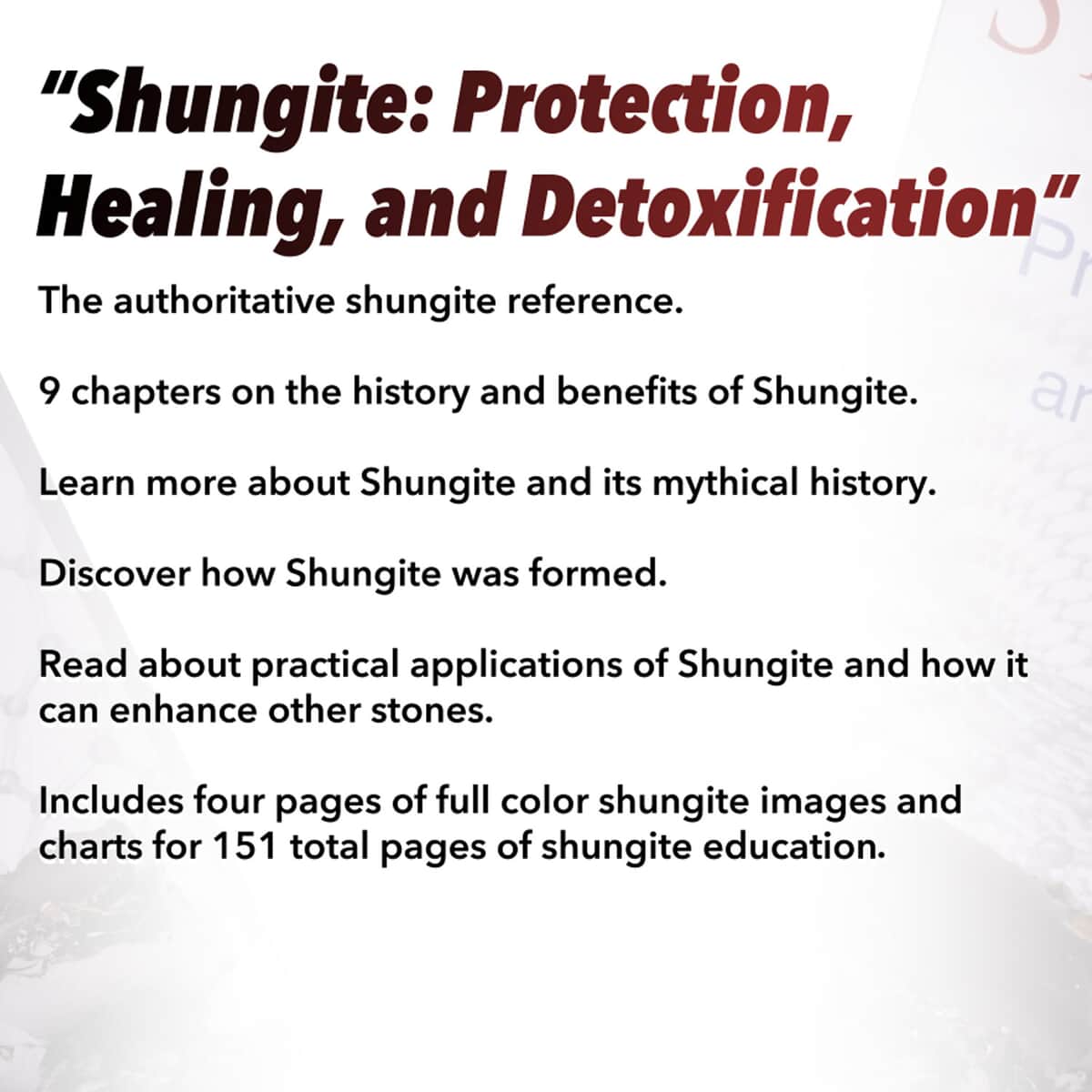 Shungite Protection Healing and Detoxification (Book) image number 2