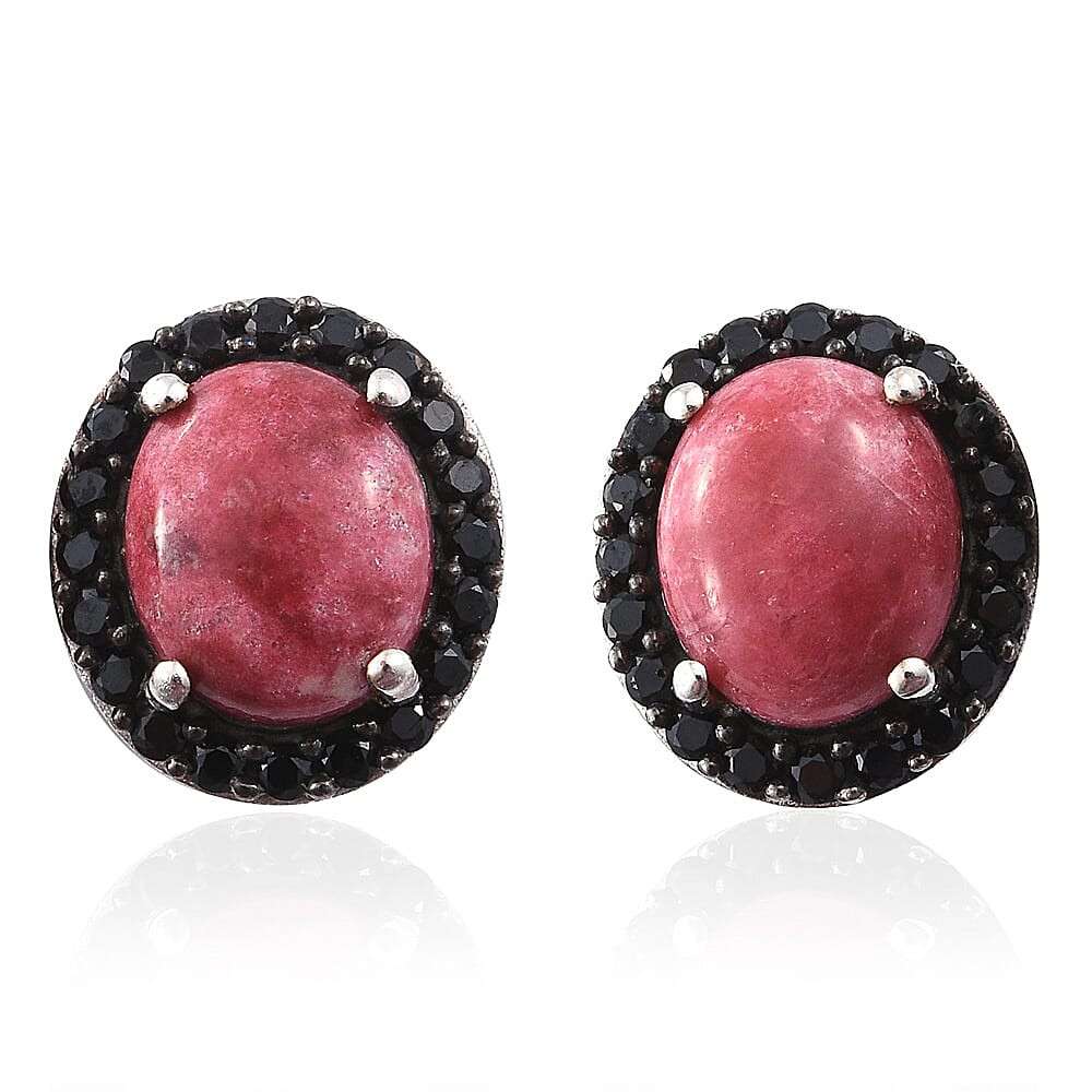 Norwegian Thulite and Multi Gemstone Earrings in Platinum Over Sterling Silver 9.29 ctw