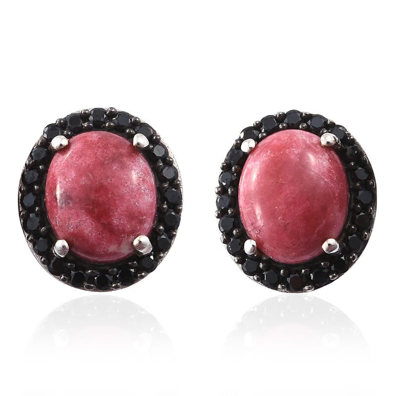 Norwegian Thulite and Multi Gemstone Earrings in Platinum Over Sterling Silver 9.29 ctw