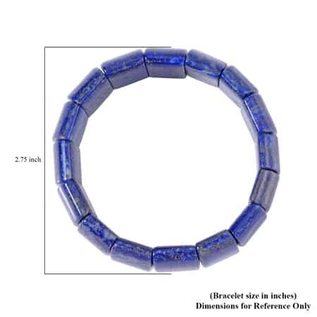 Lapis Lazuli Section Stretch Bracelet 513.50 ctw image number 3