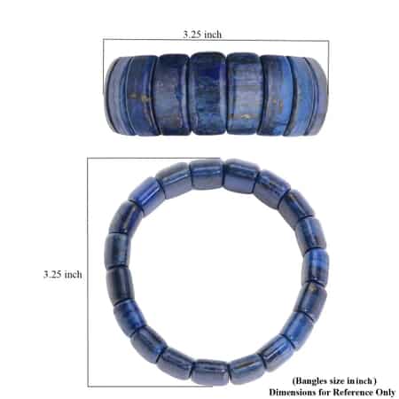 Lapis Lazuli Section Stretch Bracelet 513.50 ctw image number 6