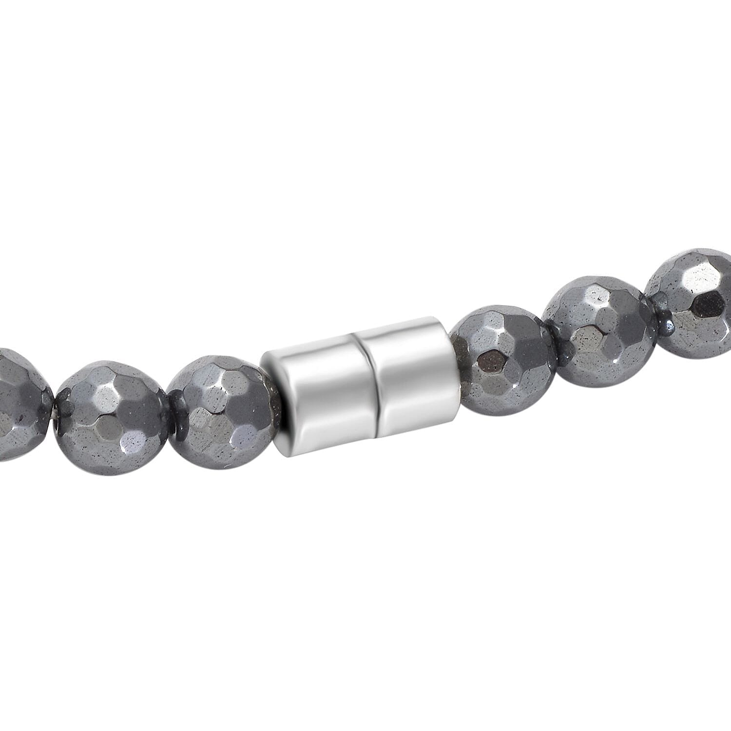 Black Hematite 429.50 ctw Beaded Drop Earrings and Necklace 20 Inches in Stainless Steel