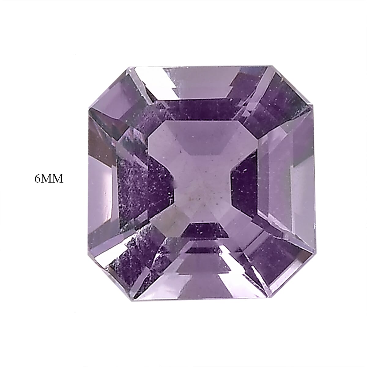Asscher Cut Rose De France Amethyst Set of 3 (Oct 6x6 mm) 2.64 ctw Loose gemstone