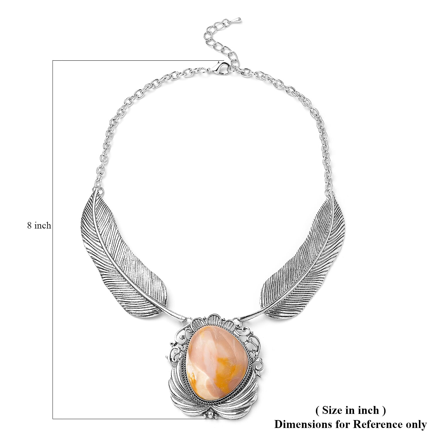Kennedy Range Mookaite Necklace in Black Oxidized Silvertone| Solitaire Necklace For Women| Unique Birthday Gifts 100.00 ctw (18-20 Inches)