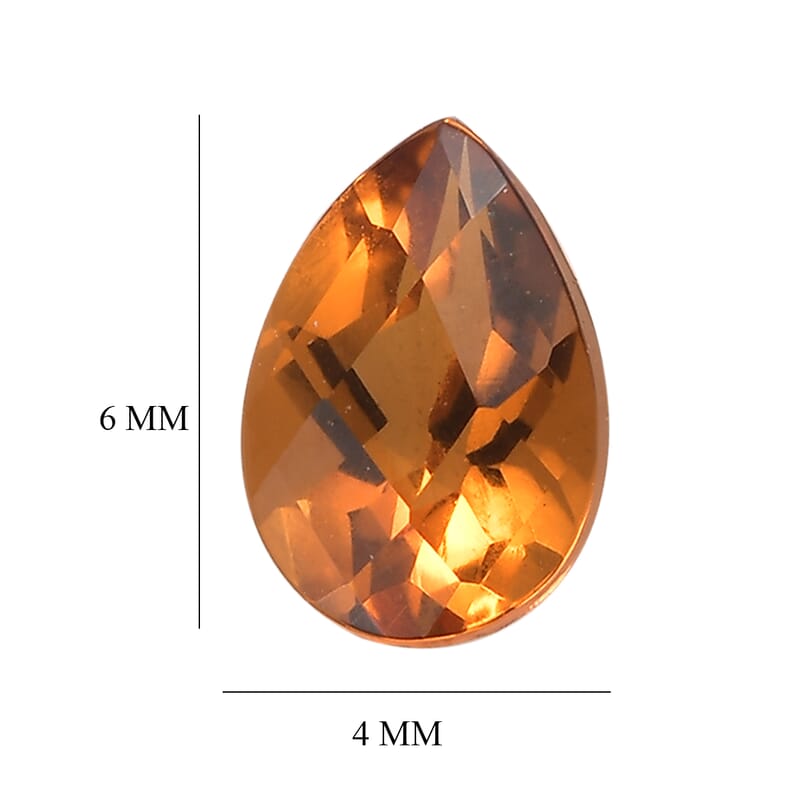 Santa Ana Madeira Citrine Set of 2 (Pear 6x4 mm) 0.66 ctw Loose Gemstone