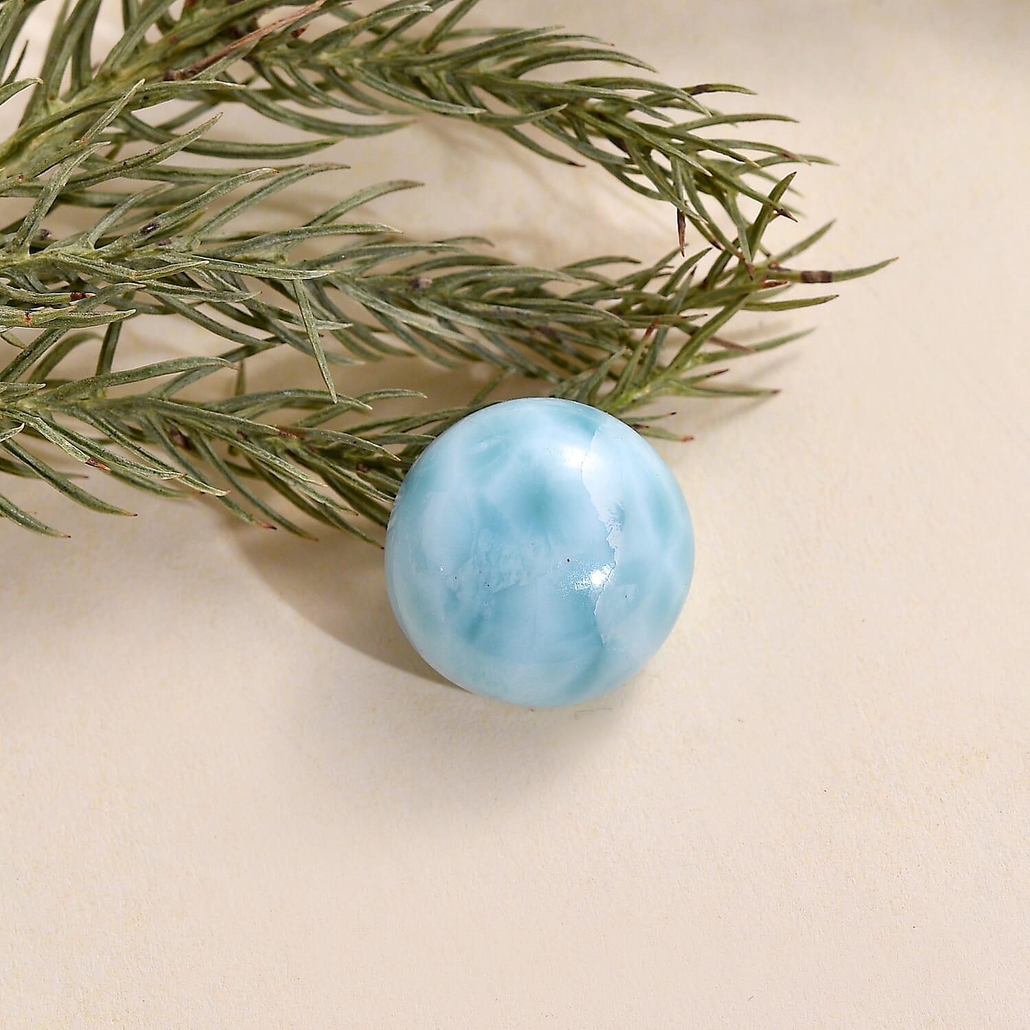 AAA Larimar (Rnd 12 mm) 6.15 ctw Loose Gemstone