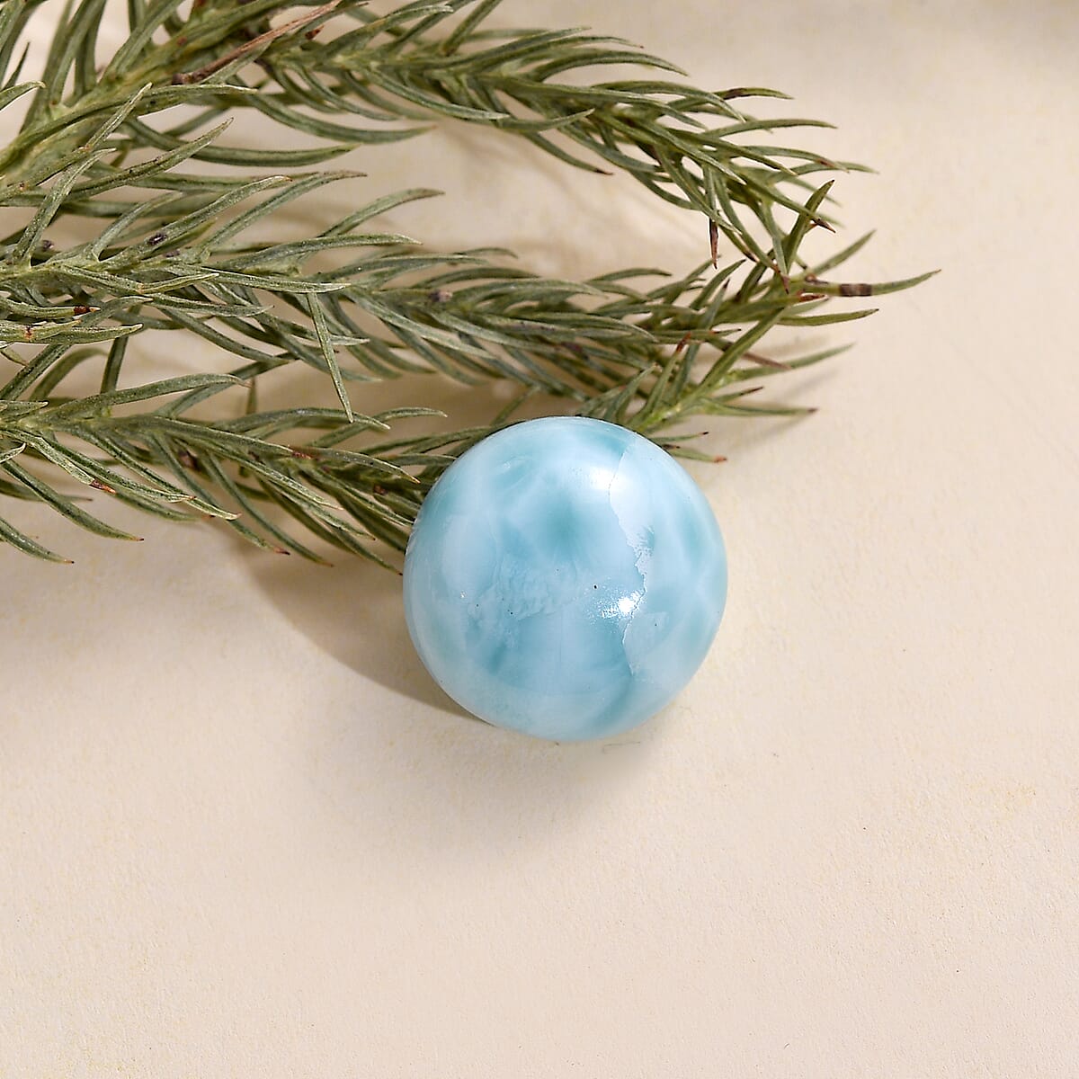AAA Larimar (Rnd 12 mm) 6.15 ctw Loose Gemstone image number 1