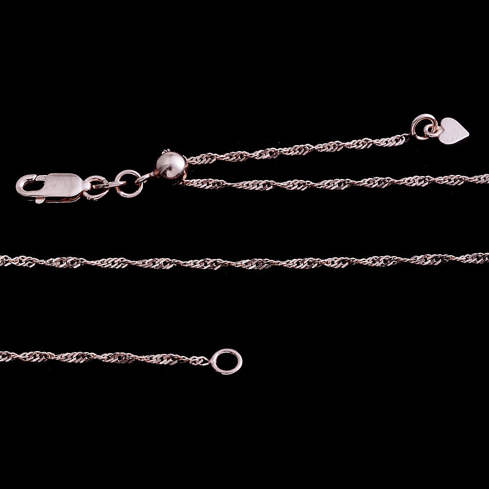 Singapore Chain in 14K Rose Gold Over Sterling Silver 24 Inches