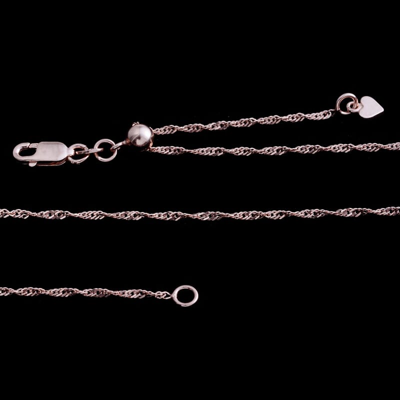 Singapore Chain in 14K Rose Gold Over Sterling Silver 24 Inches