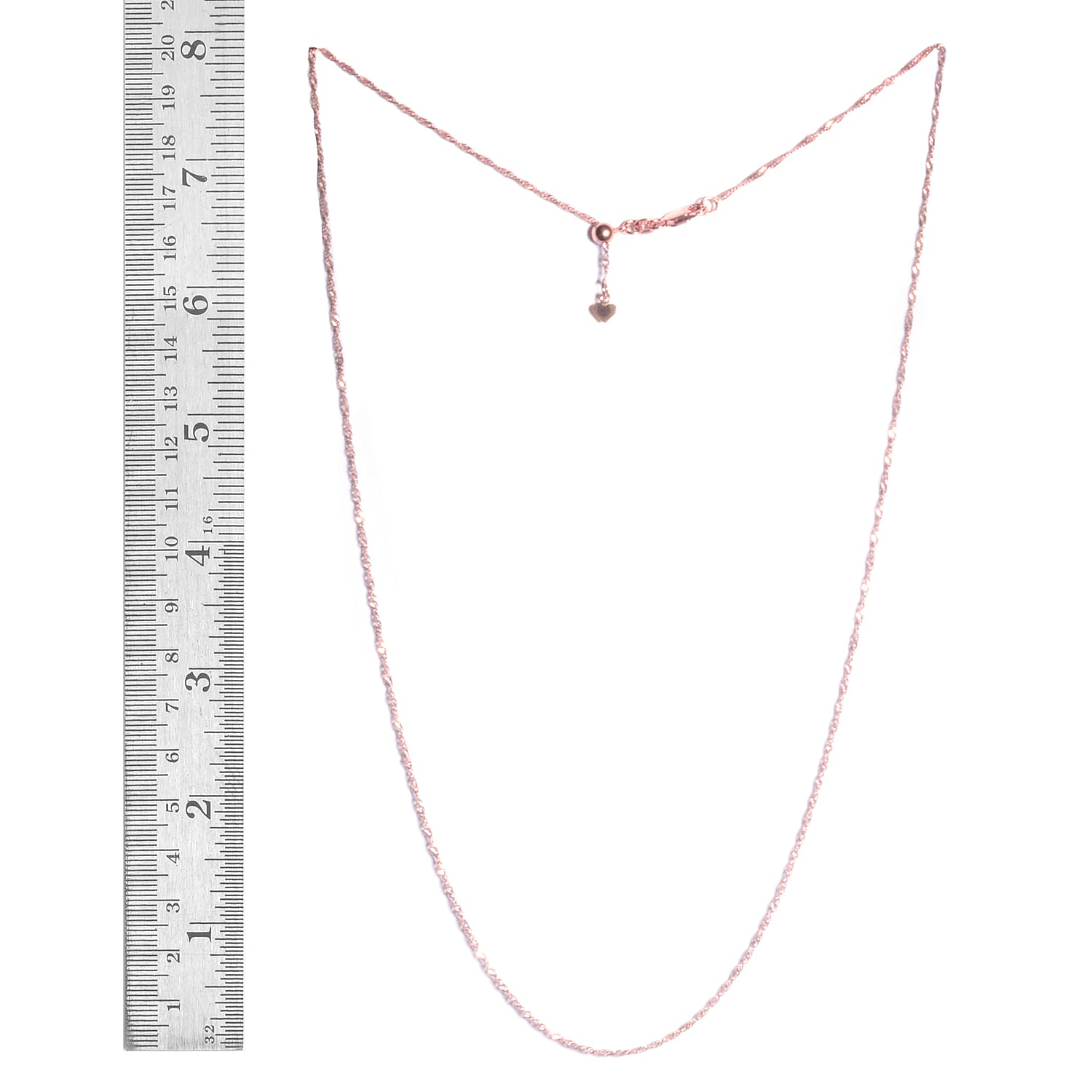 Singapore Chain in 14K Rose Gold Over Sterling Silver 24 Inches
