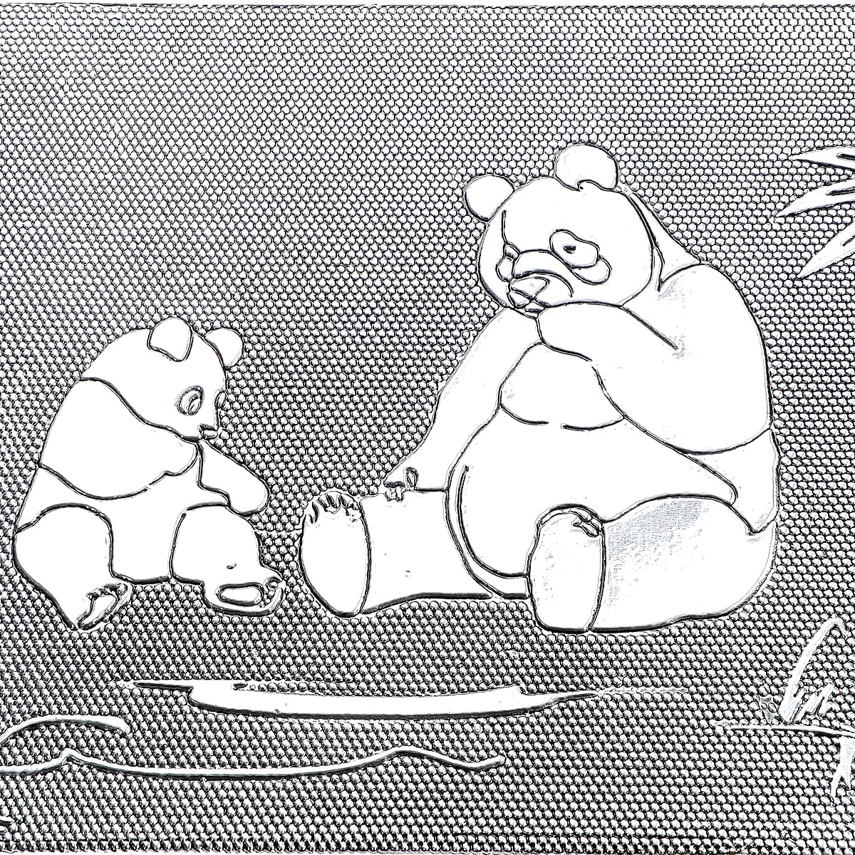 Aluminum Oxidized Panda Pattern Jewelry Box with Tray image number 5