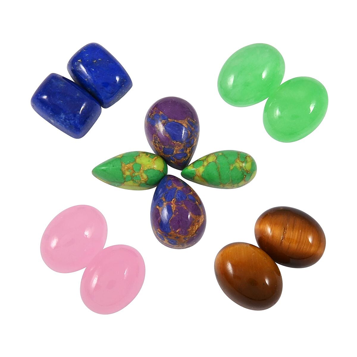 Multi Gemstone Set of 12 (Mix Mix Size) 12.87 ctw Loose Gemstone