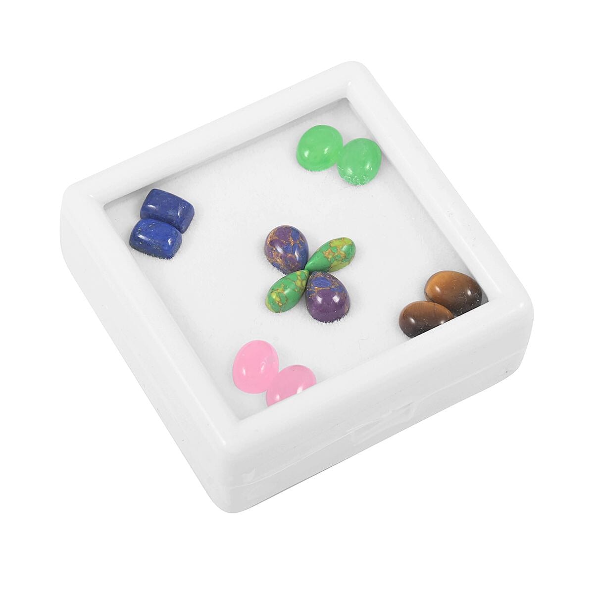 Multi Gemstone Set of 12 (Mix Mix Size) 12.87 ctw Loose Gemstone