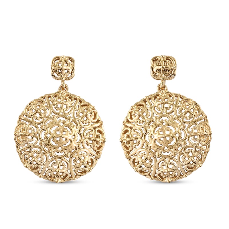 EverTrue Openwork Earrings in 18K YG Plated