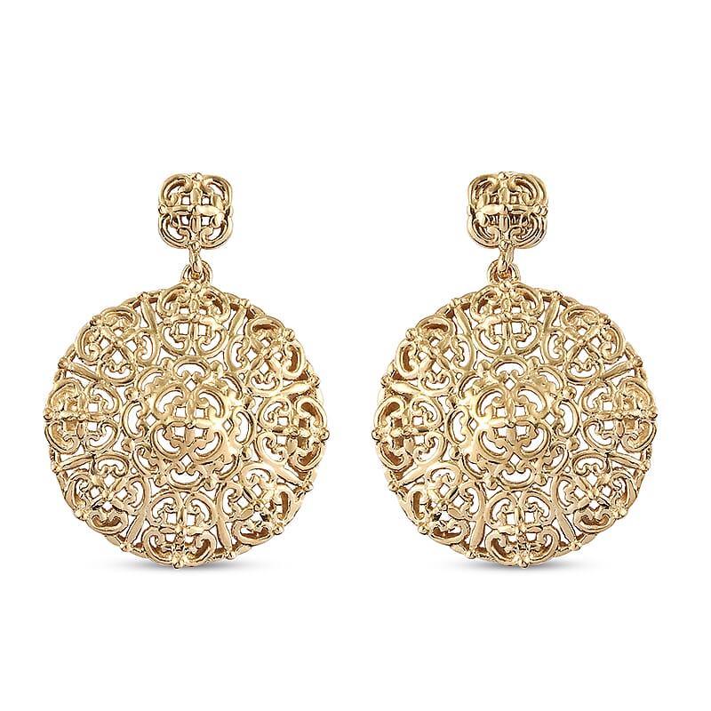EverTrue Openwork Earrings in 18K YG Plated