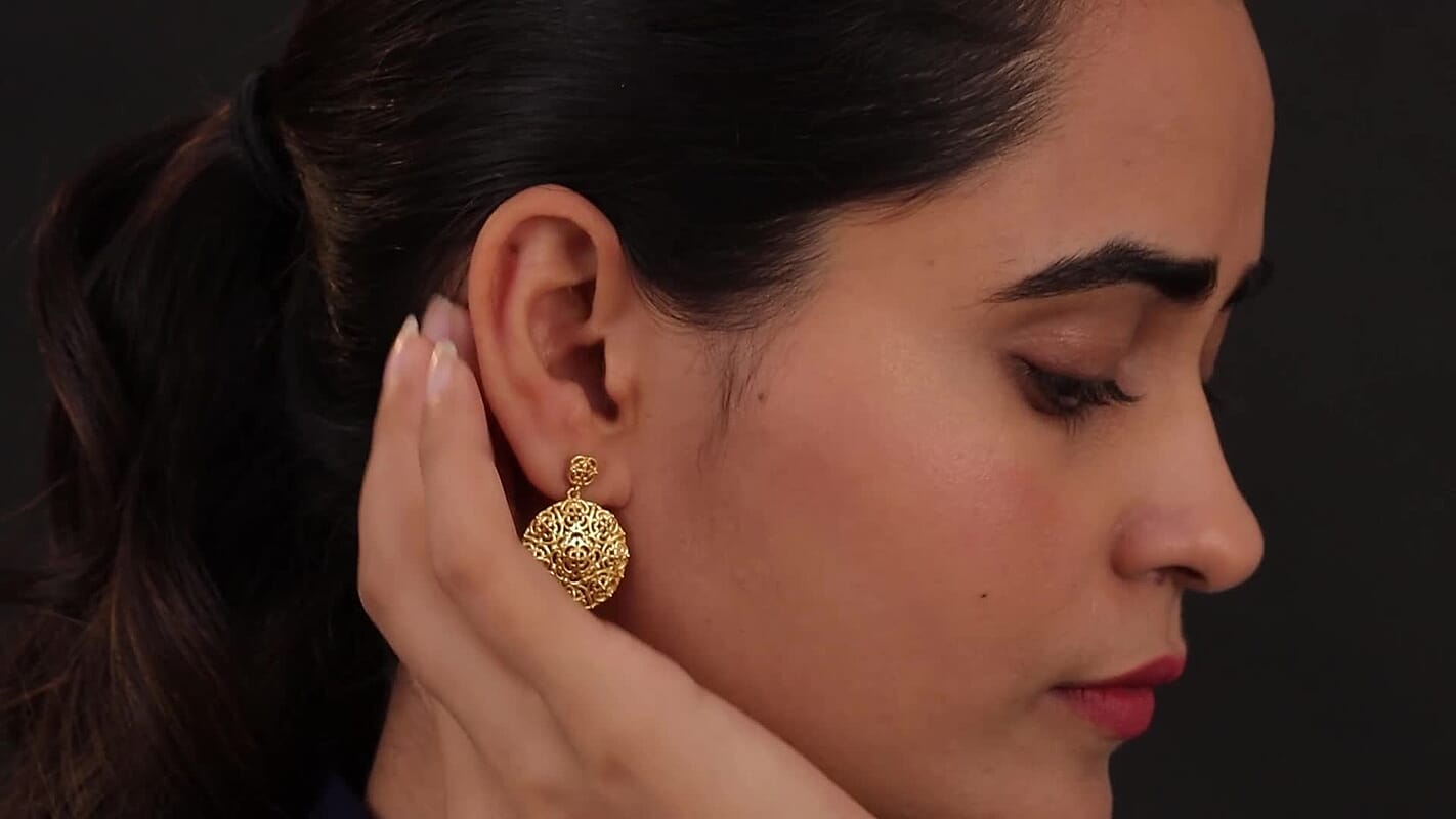 KARIS Earrings in ION Plated 18K Yellow Gold Over