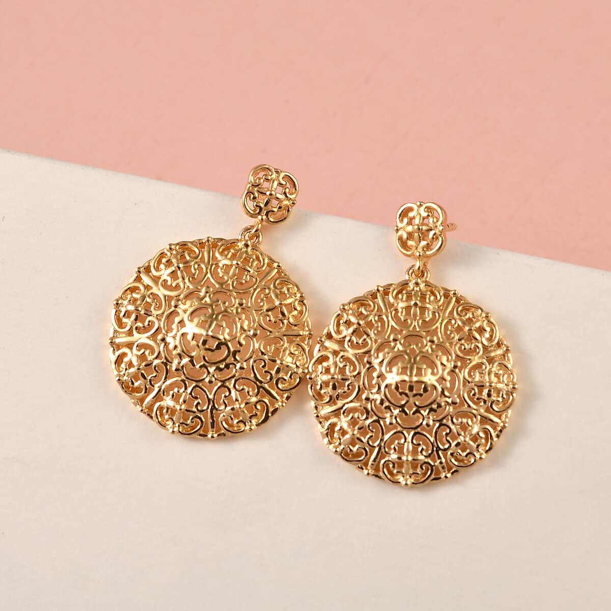 Karis Openwork Earrings in 18K YG Plated image number 3