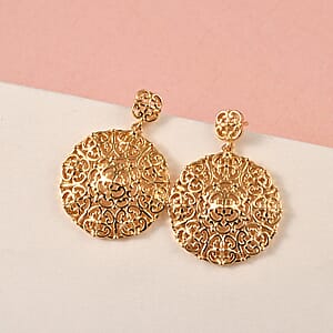 EverTrue Openwork Earrings in 18K YG Plated