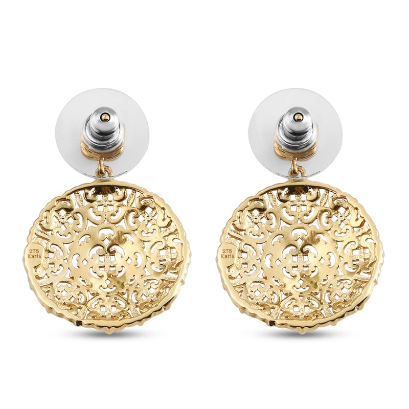 EverTrue Openwork Earrings in 18K YG Plated