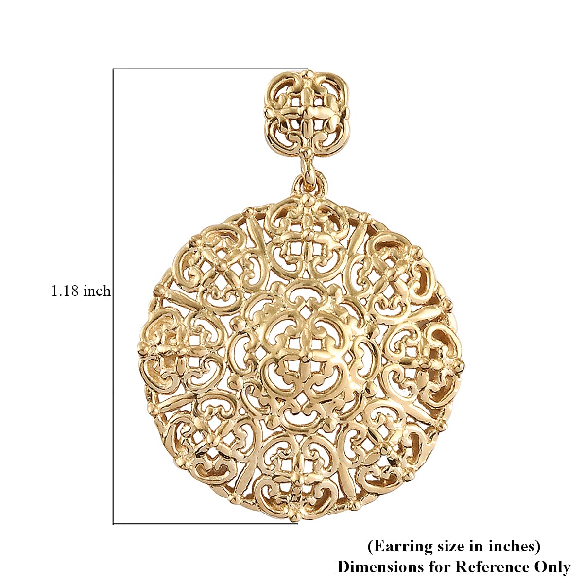 EverTrue Openwork Earrings in 18K YG Plated