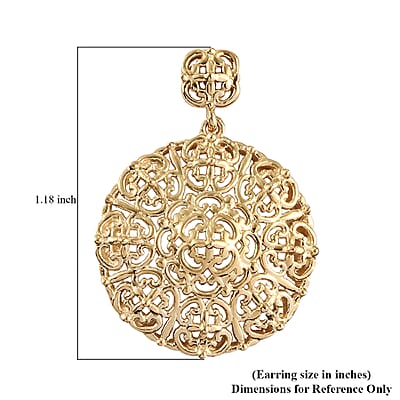 EverTrue Openwork Earrings in 18K YG Plated