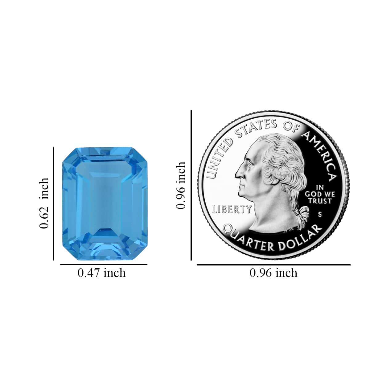 Electric Blue Topaz (Oct 16x12 mm) 11.56 ctw image number 2